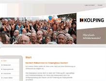 Tablet Screenshot of kolpinghaus-aachen.de